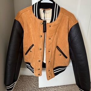 BLANKNYC NEW WITH TAGS suede leather bomber jacket size small